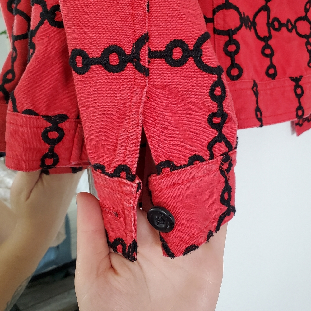 Unique Patterned Jean Jacket - Picture 8 of 10